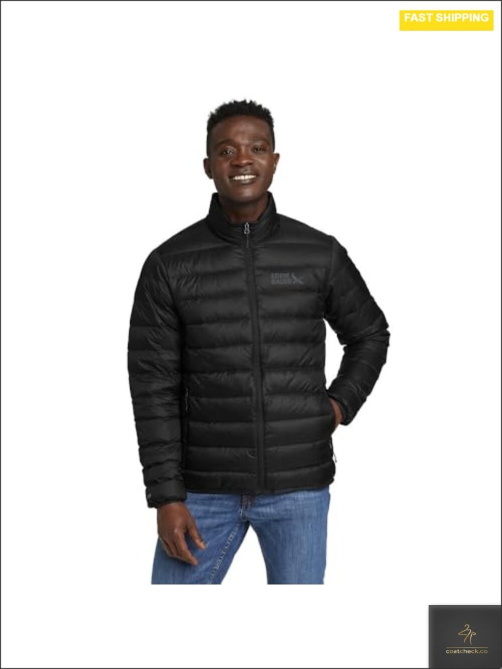 Men's 650-Fill Down Jacket Water Resistant Zip Pockets